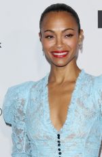 ZOE SALDANA at Eva Longoria Foundation Dinner Gala in Los Angeles 11/08/2018