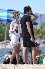 ALESSANDRA AMBROSIO and Nicolo Oddi Kissing on the Beach in Brazil 12/28/2018