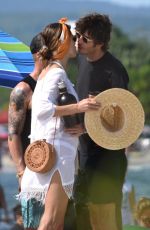 ALESSANDRA AMBROSIO and Nicolo Oddi Kissing on the Beach in Brazil 12/28/2018