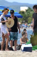 ALESSANDRA AMBROSIO and Nicolo Oddi Kissing on the Beach in Brazil 12/28/2018