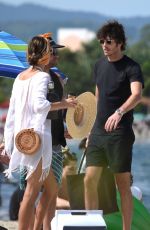 ALESSANDRA AMBROSIO and Nicolo Oddi Kissing on the Beach in Brazil 12/28/2018
