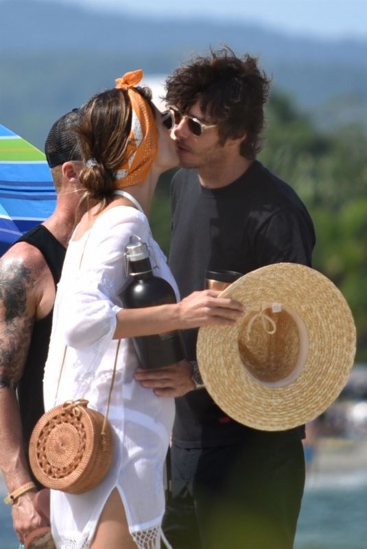ALESSANDRA AMBROSIO and Nicolo Oddi Kissing on the Beach in Brazil 12/28/2018