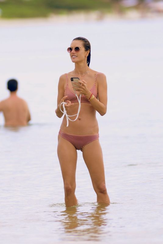 ALESSANDRA AMBROSIO in Bikini at a Beach in Florianopolis 12/24/2018