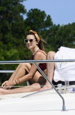 ALESSANDRA AMBROSIO in Bikini at a Yacht in Florianopolis 12/29/2018