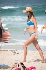 ALESSANDRA AMBROSIO in Blue Bikini on the Beach in Florianopolis 12/25/2018
