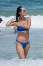 ALESSANDRA AMBROSIO in Blue Bikini on the Beach in Florianopolis 12/25/2018