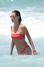 ALESSANDRA AMBROSIO in Red Bikini at a Beach in Brazil 12/29/2018