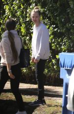 AMANDA SEYFRIED Has Art Frame Delivered to Her Home in Los Angeles 11/30/2018
