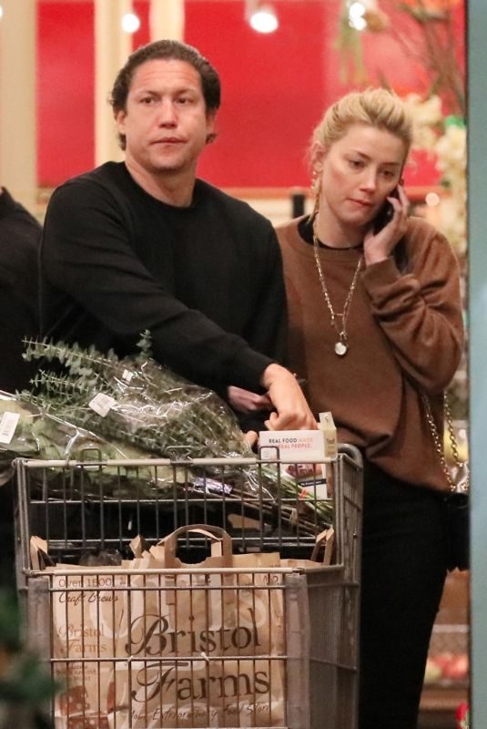 AMBER HEARD and Vito Schnabel Out Shopping in Los Angeles 12/21/2018