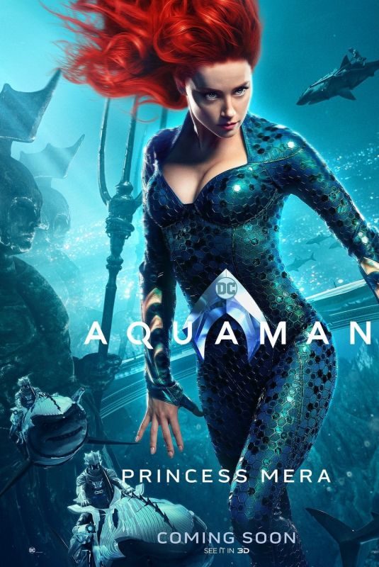 AMBER HEARD – Aquaman Posters and Promos