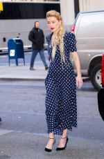 AMBER HEARD Arrives at Live with Kelly and Ryan in New York 12/05/2018