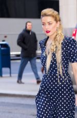 AMBER HEARD Arrives at Live with Kelly and Ryan in New York 12/05/2018