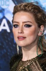 AMBER HEARD at Aquaman Premiere in Hollywood 12/12/2018