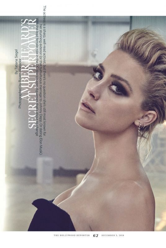 AMBER HEARD in Hollywood Reporter, December 2018