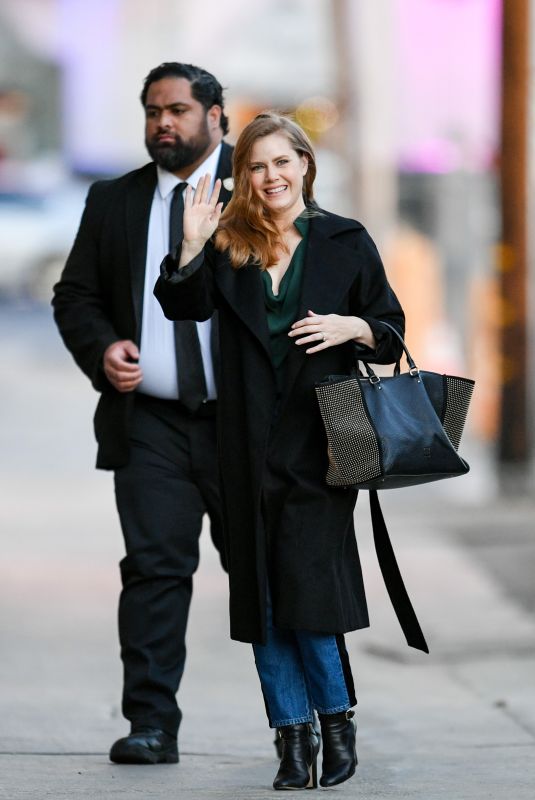 AMY ADAMS Arrives at Jimmy Kimmel Live in Los Angeles 12/13/2018