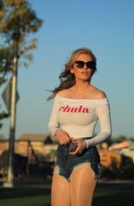 ANA BRAGA in Denim Shorts Out in Los Angeles 12/05/2018