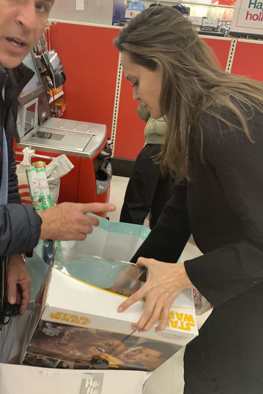 ANGELINA JOLIE Shopping at Target in West Hollywood 12/16/2018