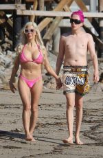 ANGELIQUE FRENCHY MORGAN in Bikini on the Beach in Malibu 12/23/2018