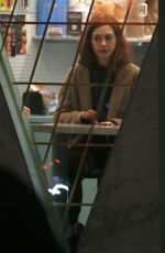 ANNE HATHAWAY Licks Ice Cream on the Set of Modern Love in New York 11/28/2018