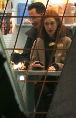 ANNE HATHAWAY Licks Ice Cream on the Set of Modern Love in New York 11/28/2018