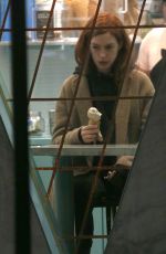 ANNE HATHAWAY Licks Ice Cream on the Set of Modern Love in New York 11/28/2018