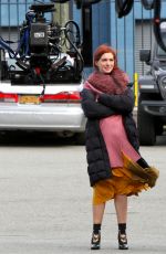 ANNE HATHAWAY on the Set of Modern Love in Brooklyn 12/09/2018