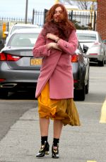 ANNE HATHAWAY on the Set of Modern Love in Brooklyn 12/09/2018