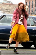 ANNE HATHAWAY on the Set of Modern Love in Brooklyn 12/09/2018
