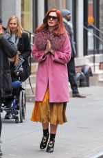 ANNE HATHAWAY on the Set of Modern Love in New York 12/03/2018