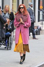 ANNE HATHAWAY on the Set of Modern Love in New York 12/03/2018