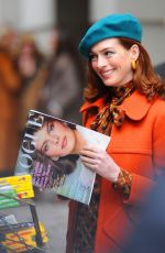 ANNE HATHAWAY on the Set of Modern Love in New York 12/03/2018