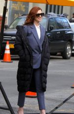 ANNE HATHAWAY on the Set of Modern Love in New York 12/04/2018
