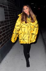 ARIANA GRANDE Arrives at a Recording Studio in New York 12/11/2018