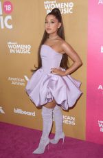 ARIANA GRANDE at Billboard Women in Music 2018 in New York 12/06/2018