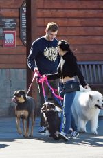ARIEL WINTER and Levi Meaden Out with Their Dogs in Los Angeles 12/30/2018