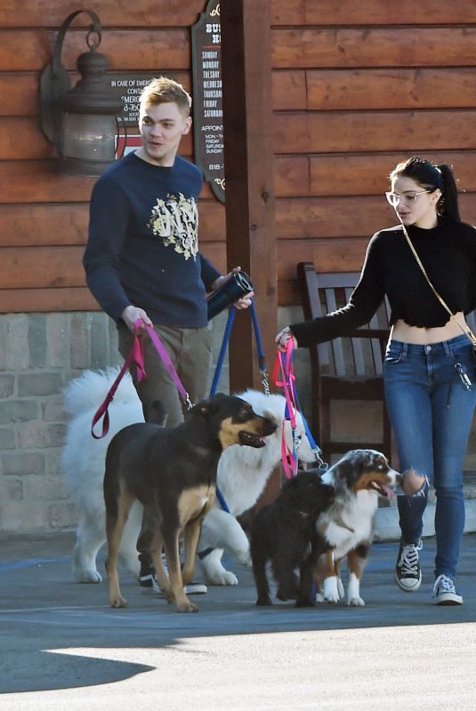 ARIEL WINTER and Levi Meaden Out with Their Dogs in Los Angeles 12/30/2018