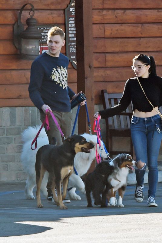 ARIEL WINTER and Levi Meaden Out with Their Dogs in Los Angeles 12/30/2018