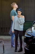 ARIEL WINTER and Levi Meaden Wait for Their Car in Los Angeles 12/11/2018