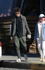 ASHLEY TISDALE and Christopher French at All Time Eatery in Los Angeles 12/30/2018