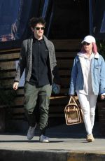 ASHLEY TISDALE and Christopher French at All Time Eatery in Los Angeles 12/30/2018