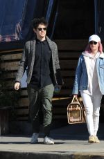 ASHLEY TISDALE and Christopher French at All Time Eatery in Los Angeles 12/30/2018
