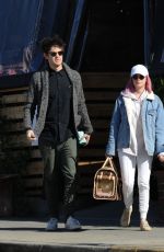 ASHLEY TISDALE and Christopher French at All Time Eatery in Los Angeles 12/30/2018