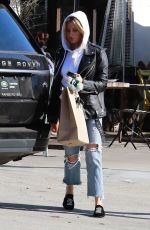 ASHLEY TISDALE in Ripped Denim Out for Lunch in Los Angeles 11/30/2018