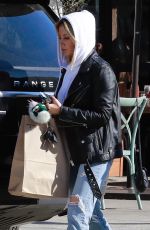 ASHLEY TISDALE in Ripped Denim Out for Lunch in Los Angeles 11/30/2018