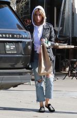 ASHLEY TISDALE in Ripped Denim Out for Lunch in Los Angeles 11/30/2018