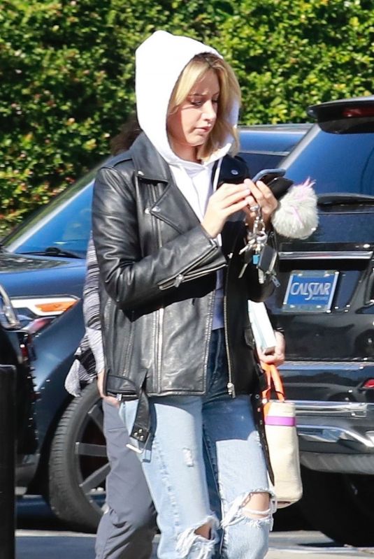 ASHLEY TISDALE in Ripped Denim Out for Lunch in Los Angeles 11/30/2018