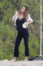 BEHATI PRINSLOO on the Set of a Photoshoot at a Beach in Malibu 12/18/2018