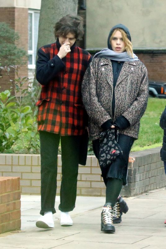 BILLIE PIPER and Johnny Lloyd Out in London 12/27/2018
