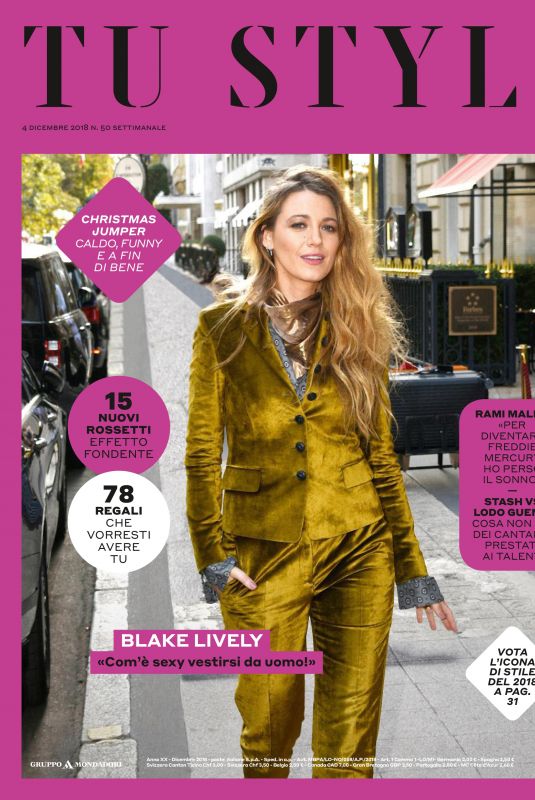 BLAKE LIVELY in Tu Style Magazine, December 2018