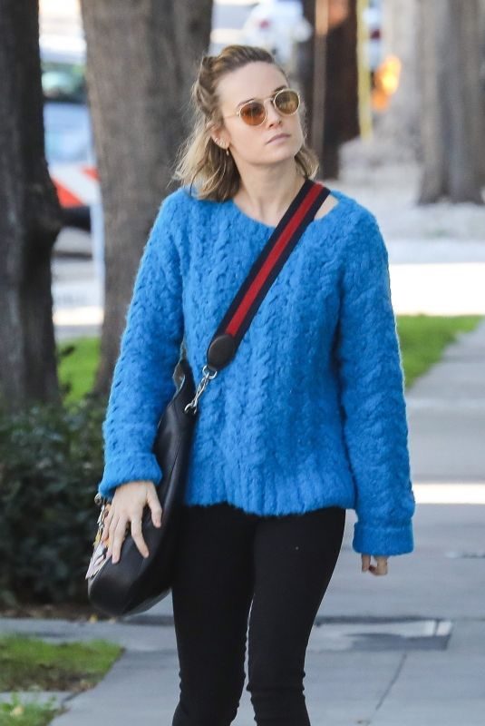 BRIE LARSON Heading to a Spa in West Hollywood 12/02/2018